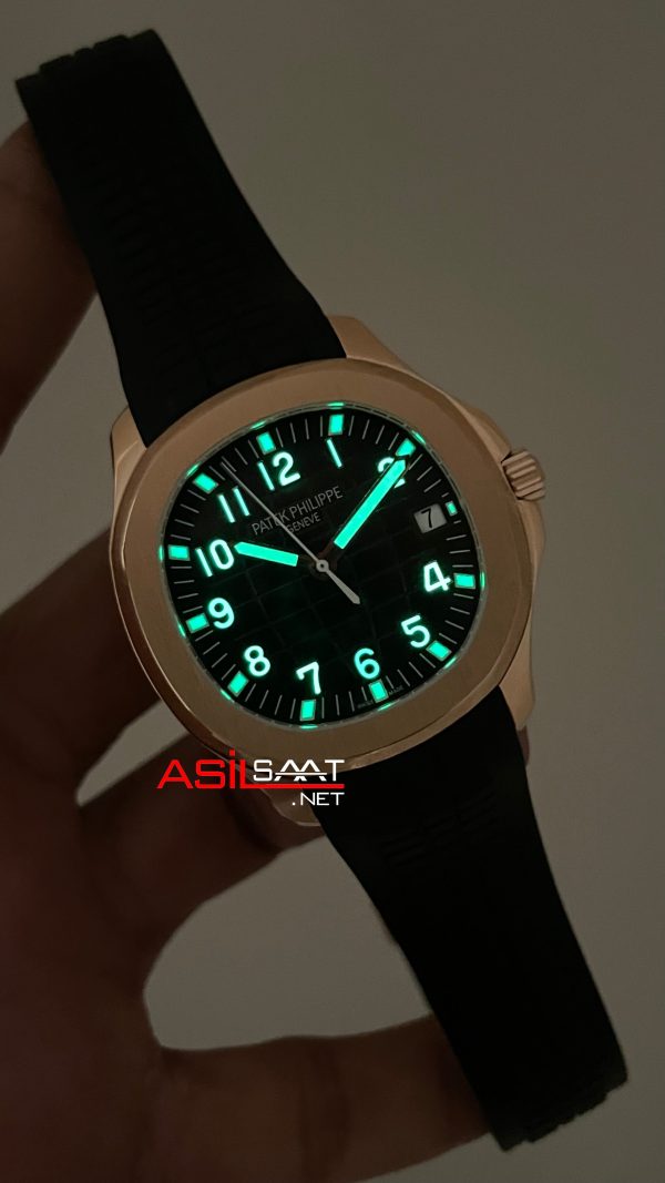 Patek Philippe Aquanaut 5167A Siyah 42mm Rosegold Swiss ETA Saat GR Factory