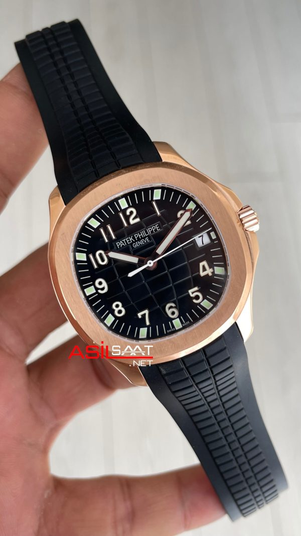 Patek Philippe Aquanaut 5167A Siyah 42mm Rosegold Swiss ETA Saat GR Factory