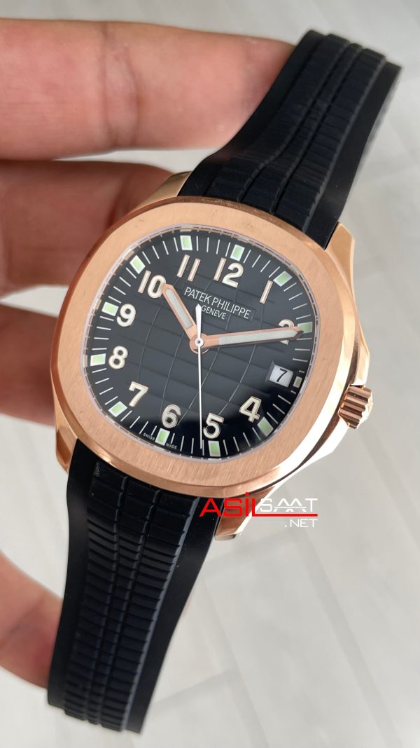 Patek Philippe Aquanaut 5167A Siyah 42mm Rosegold Swiss ETA Saat GR Factory