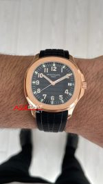 Patek Philippe Aquanaut 5167A Siyah 42mm Rosegold Swiss ETA Saat GR Factory