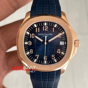 Patek Philippe Aquanaut 5168G Mavi 42mm Rosegold Swiss ETA Saat GR Factory