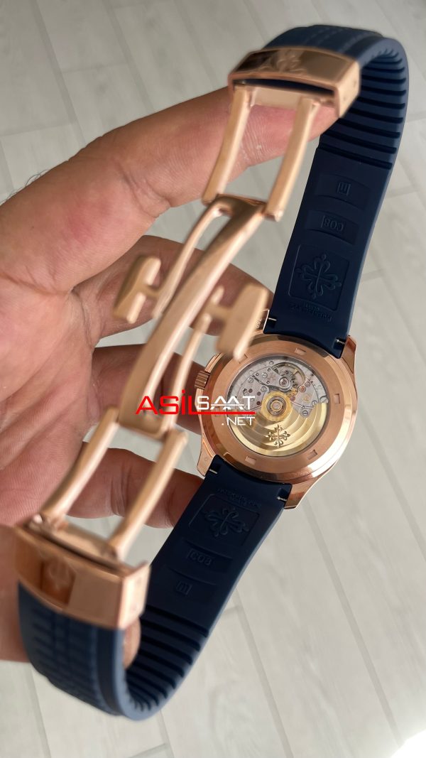 Patek Philippe Aquanaut 5168G Mavi 42mm Rosegold Swiss ETA Saat GR Factory