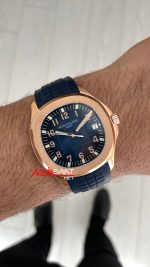 Patek Philippe Aquanaut 5168G Mavi 42mm Rosegold Swiss ETA Saat GR Factory