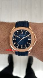 Patek Philippe Aquanaut 5168G Mavi 42mm Rosegold Swiss ETA Saat GR Factory