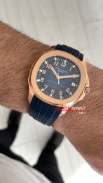 Patek Philippe Aquanaut 5168G Mavi 42mm Rosegold Swiss ETA Saat GR Factory
