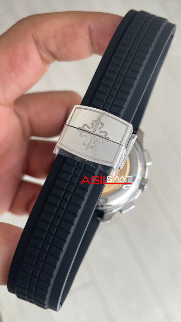 Patek Philippe Aquanaut 5968A Siyah Chronograph 42mm Super Clone Swiss ETA Saat 3K Factory Patek Philippe Aquanaut 5968A Siyah Chronograph 42mm Super Clone Swiss ETA Saat 3K Factory