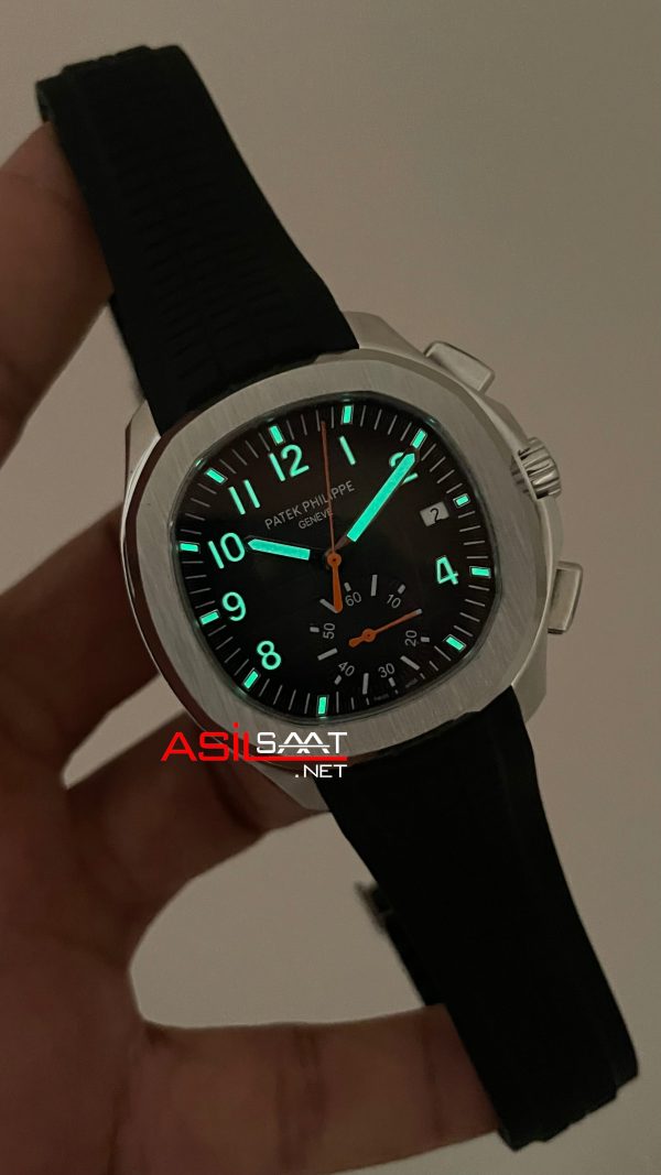 Patek Philippe Aquanaut 5968A Siyah Chronograph 42mm Super Clone Swiss ETA Saat 3K Factory Patek Philippe Aquanaut 5968A Siyah Chronograph 42mm Super Clone Swiss ETA Saat 3K Factory