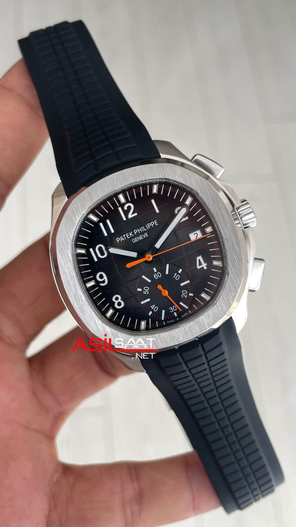 Patek Philippe Aquanaut 5968A Siyah Chronograph 42mm Super Clone Swiss ETA Saat 3K Factory Patek Philippe Aquanaut 5968A Siyah Chronograph 42mm Super Clone Swiss ETA Saat 3K Factory