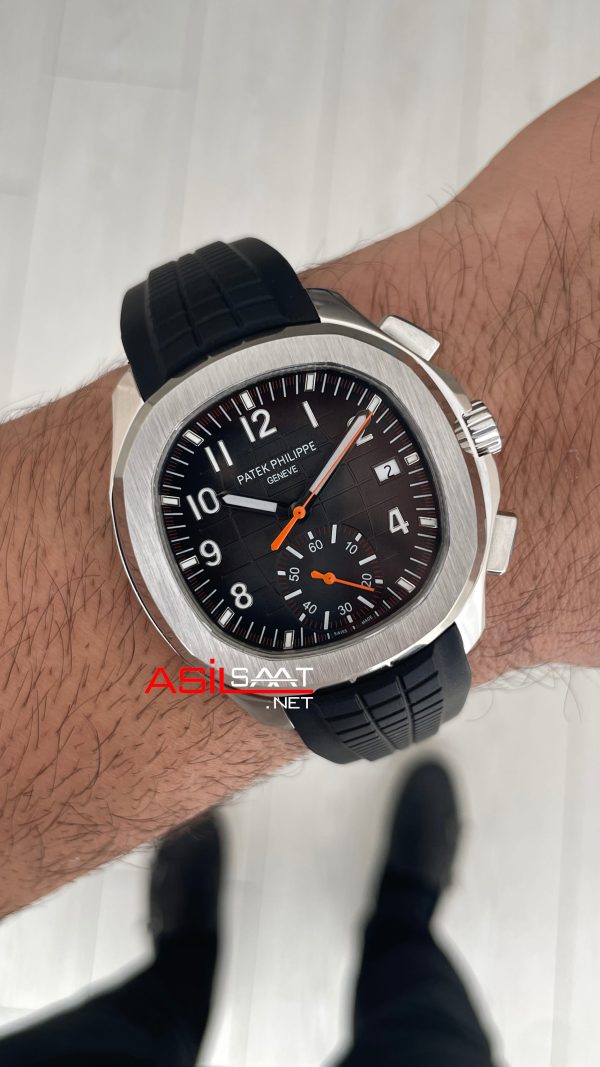 Patek Philippe Aquanaut 5968A Siyah Chronograph 42mm Super Clone Swiss ETA Saat 3K Factory Patek Philippe Aquanaut 5968A Siyah Chronograph 42mm Super Clone Swiss ETA Saat 3K Factory