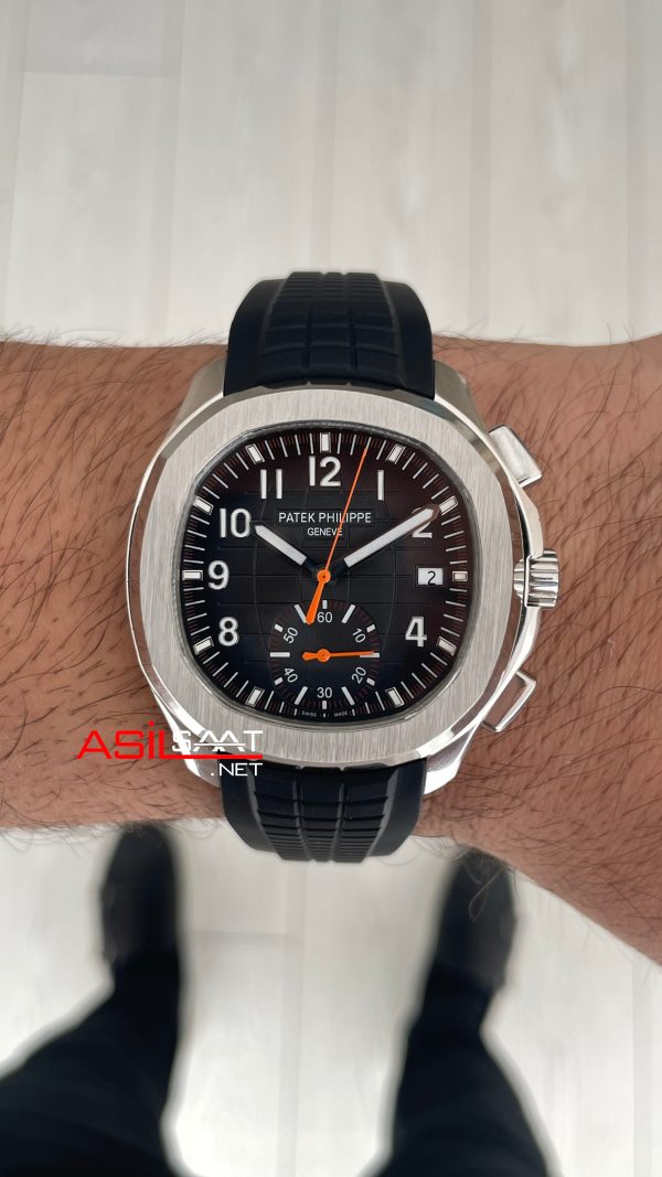 Patek Philippe Aquanaut 5968A Siyah Chronograph 42mm Super Clone Swiss ETA Saat 3K Factory Patek Philippe Aquanaut 5968A Siyah Chronograph 42mm Super Clone Swiss ETA Saat 3K Factory