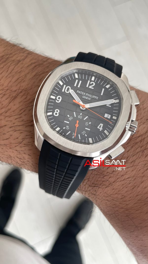 Patek Philippe Aquanaut 5968A Siyah Chronograph 42mm Super Clone Swiss ETA Saat 3K Factory Patek Philippe Aquanaut 5968A Siyah Chronograph 42mm Super Clone Swiss ETA Saat 3K Factory