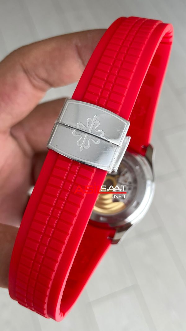 Patek Philippe Aquanaut Singapore 5167A Limited Edition Kırmızı 42mm Swiss ETA Saat GR Factory Patek Philippe Aquanaut Singapore 5167A Limited Edition Kırmızı 42mm Swiss ETA Saat GR Factory