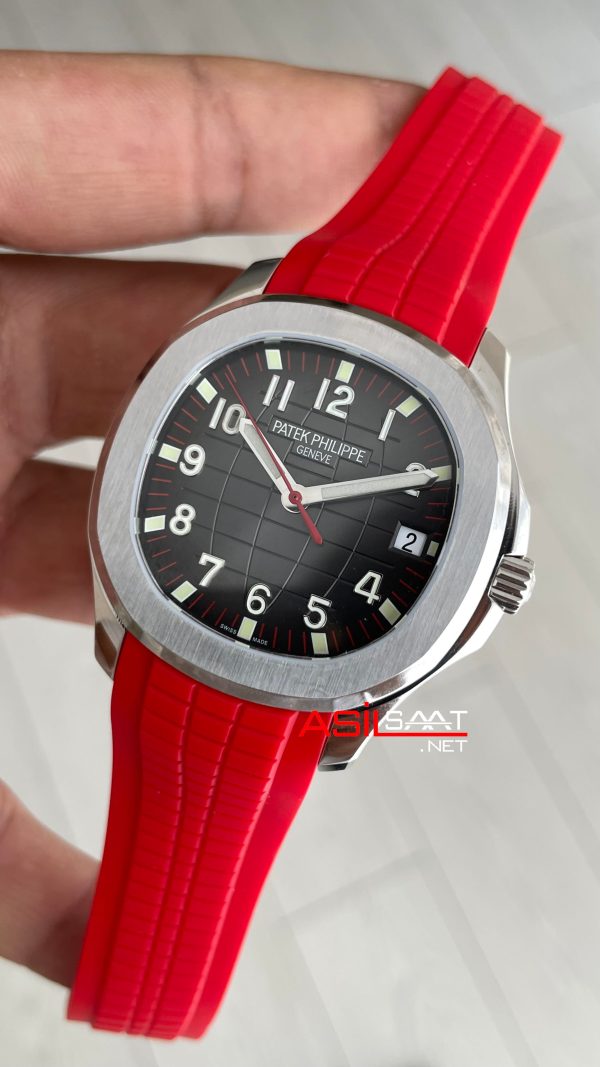 Patek Philippe Aquanaut Singapore 5167A Limited Edition Kırmızı 42mm Swiss ETA Saat GR Factory Patek Philippe Aquanaut Singapore 5167A Limited Edition Kırmızı 42mm Swiss ETA Saat GR Factory