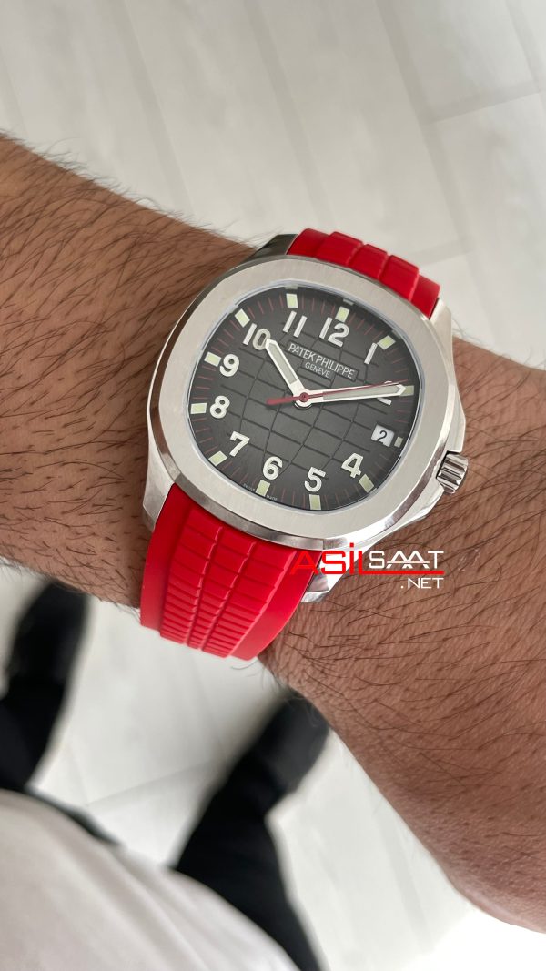 Patek Philippe Aquanaut Singapore 5167A Limited Edition Kırmızı 42mm Swiss ETA Saat GR Factory Patek Philippe Aquanaut Singapore 5167A Limited Edition Kırmızı 42mm Swiss ETA Saat GR Factory
