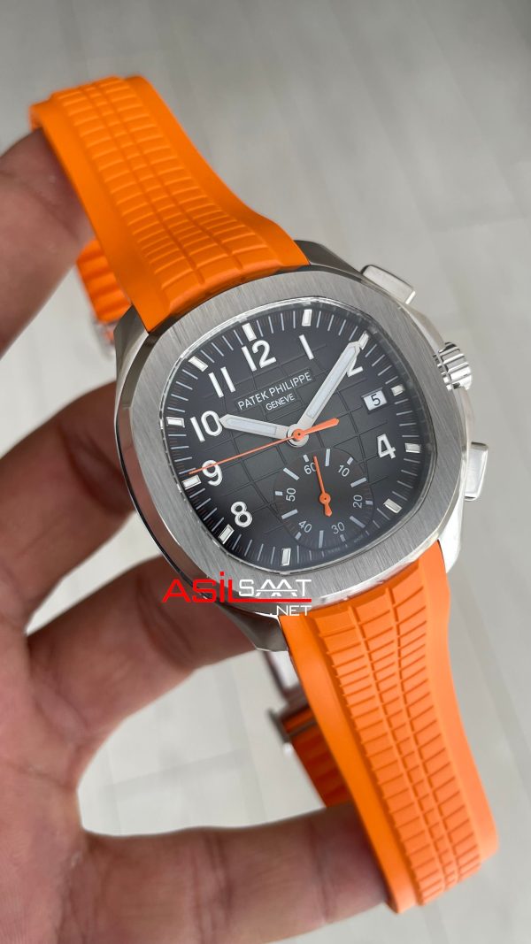 Patek Philippe Aquanaut Turuncu 5968A Chronograph 42mm Super Clone Swiss ETA Saat 3K Factory Patek Philippe Aquanaut Turuncu 5968A Chronograph 42mm Super Clone Swiss ETA Saat 3K Factory
