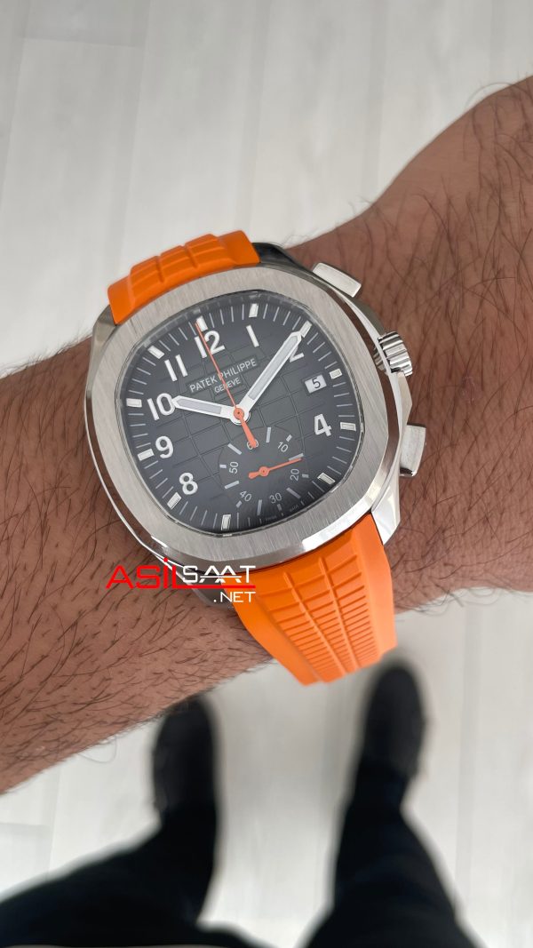 Patek Philippe Aquanaut Turuncu 5968A Chronograph 42mm Super Clone Swiss ETA Saat 3K Factory Patek Philippe Aquanaut Turuncu 5968A Chronograph 42mm Super Clone Swiss ETA Saat 3K Factory
