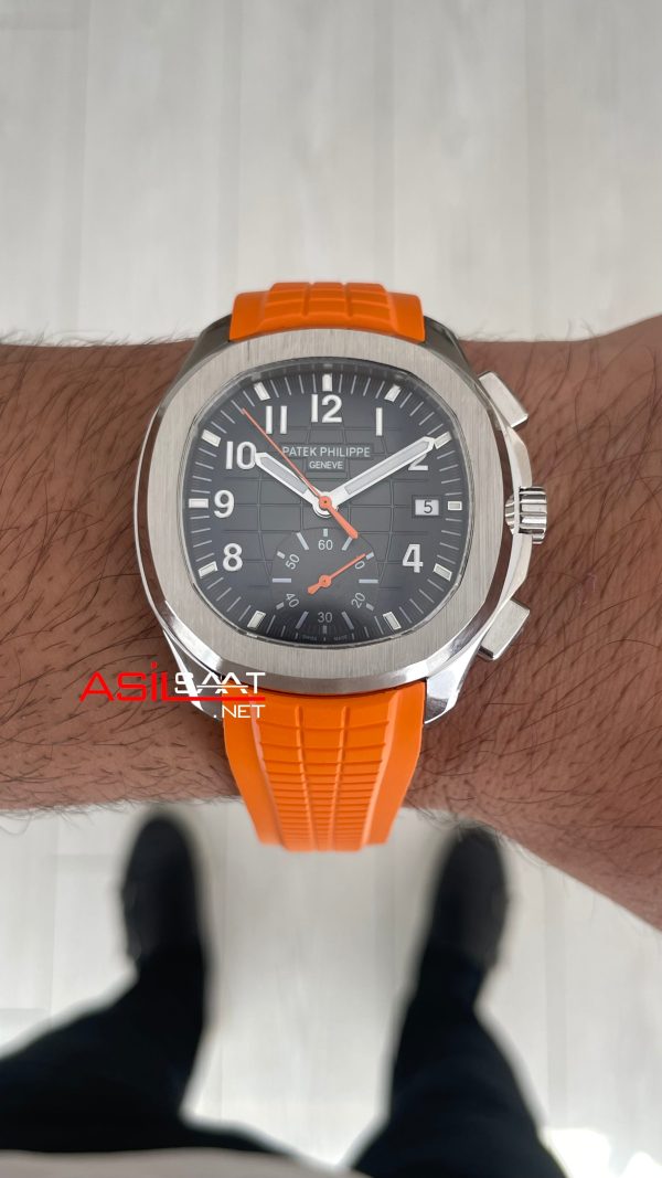 Patek Philippe Aquanaut Turuncu 5968A Chronograph 42mm Super Clone Swiss ETA Saat 3K Factory Patek Philippe Aquanaut Turuncu 5968A Chronograph 42mm Super Clone Swiss ETA Saat 3K Factory