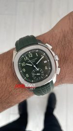 Patek Philippe Aquanaut Yeşil 5968G Chronograph Khaki Green 42mm Super Clone Swiss ETA Saat 3K Factory