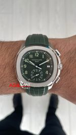 Patek Philippe Aquanaut Yeşil 5968G Chronograph Khaki Green 42mm Super Clone Swiss ETA Saat 3K Factory