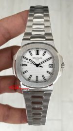 Patek Philippe Nautilus 5711 Beyaz Kadran 40mm Super Clone Swiss ETA Saat PP Factory
