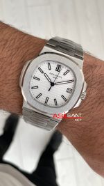 Patek Philippe Nautilus 5711 Beyaz Kadran 40mm Swiss ETA Saat