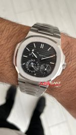 Patek Philippe Nautilus 5712 Moonphase Power Reserve Gri Kadran 40mm Super Clone Swiss ETA Saat GR Factory