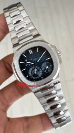 Patek Philippe Nautilus 5712 Moonphase Power Reserve Mavi Kadran 40mm Super Clone Swiss ETA Saat GR Factory