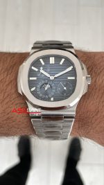 Patek Philippe Nautilus 5712 Moonphase Power Reserve Mavi Kadran 40mm Super Clone Swiss ETA Saat GR Factory