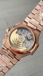 Patek Philippe Nautilus 5980 Chronograph Siyah Kadran Rose Super Clone Swiss ETA Saat GR Factory