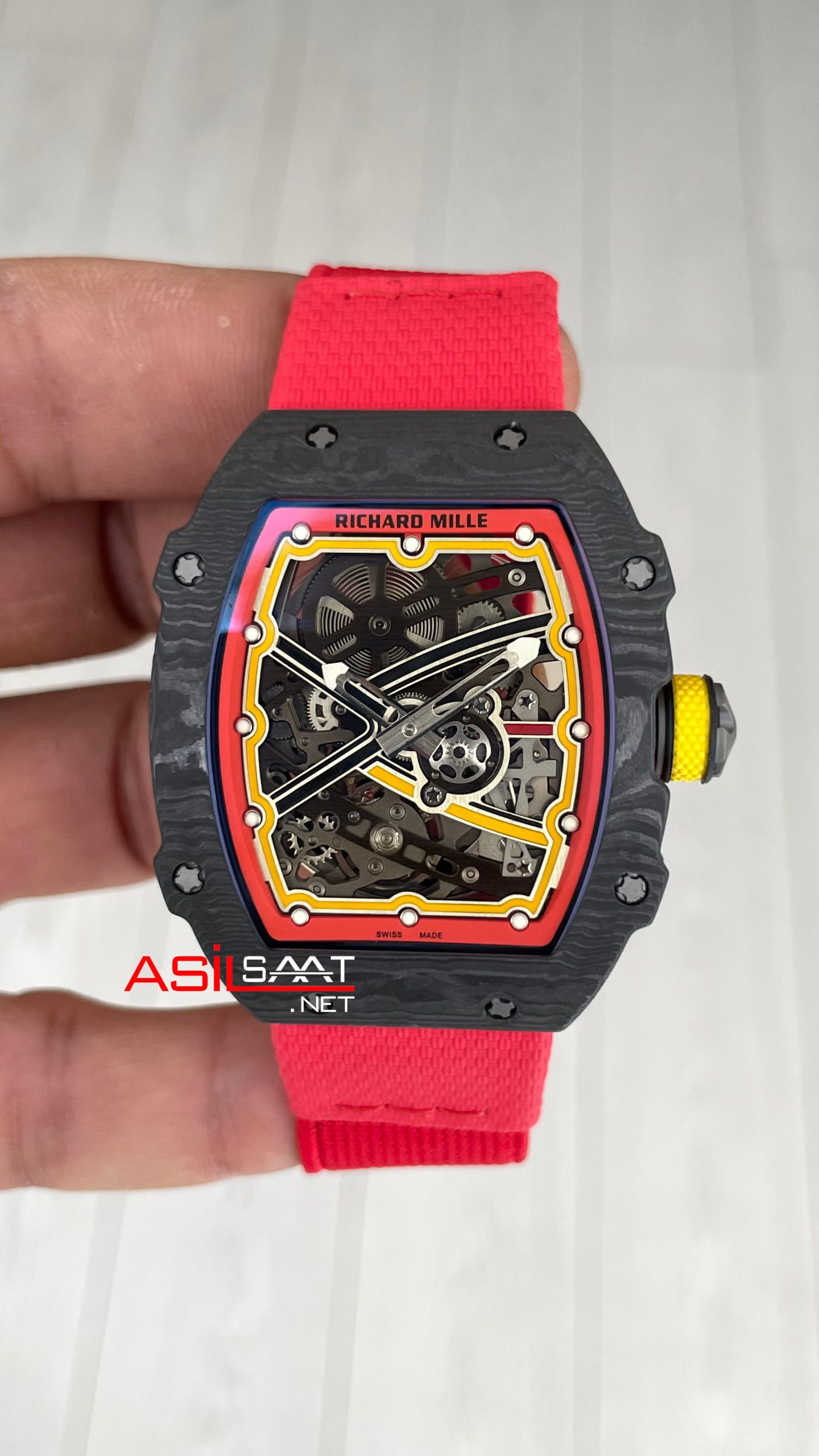 Richard Mille Alexander Zverev Carbon RM 67-02 Red Super Clone Swiss ETA Saat AV Factory