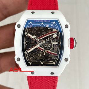 Richard Mille Alexis Pinturault Carbon RM 67-02 Red Super Clone Swiss ETA Saat AV Factory