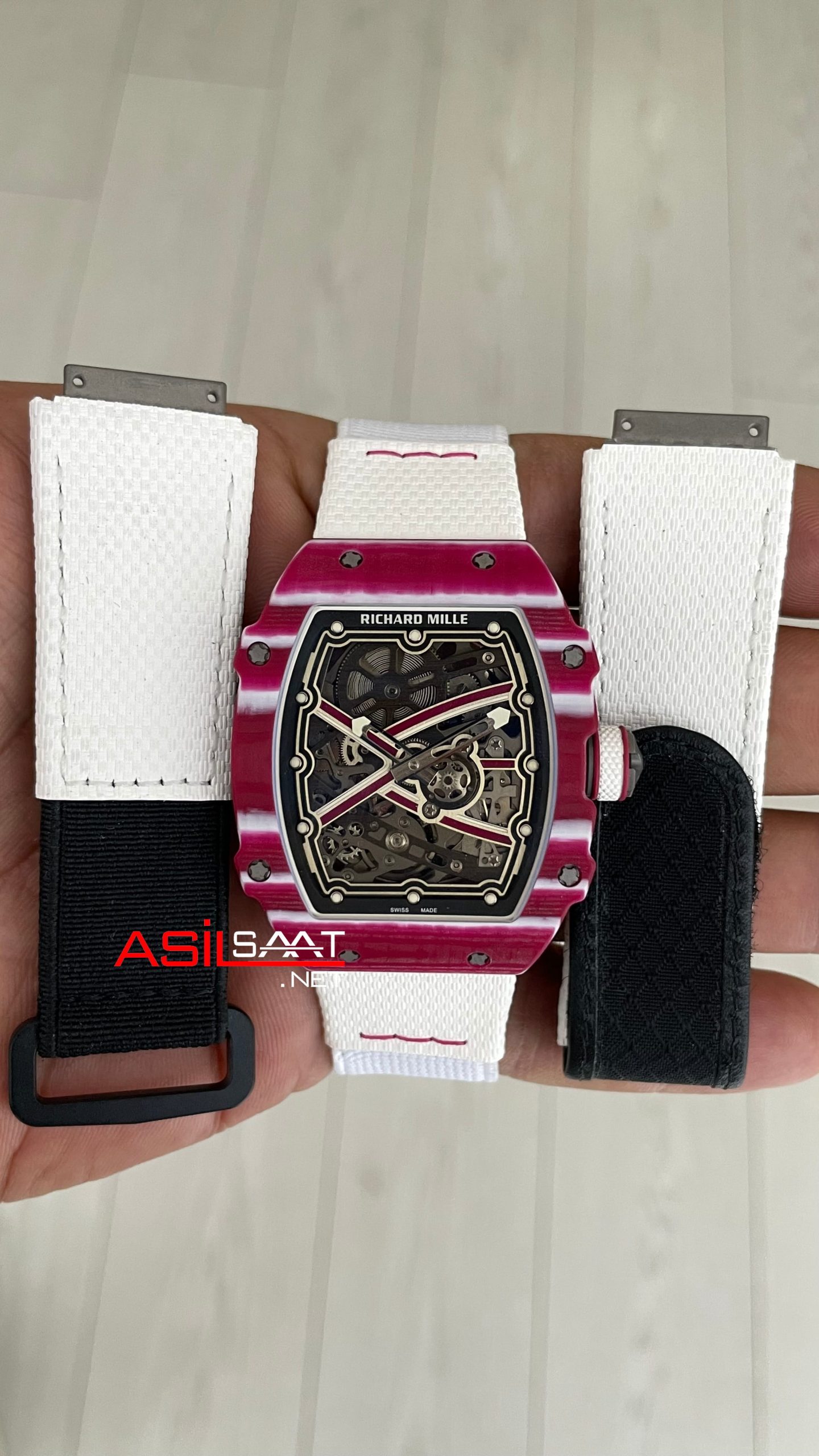 Richard Mille Mutaz Barshim Qatar Carbon RM 67-02 Super Clone Swiss ETA Saat AV Factory