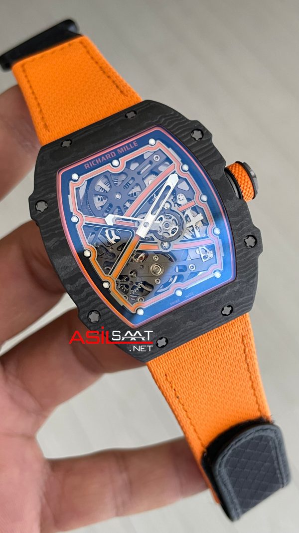 Richard Mille McLaren Carbon RM 67-02 Orange Super Clone Swiss ETA Saat AV Factory Richard Mille McLaren Carbon RM 67-02 Orange Super Clone Swiss ETA Saat AV Factory