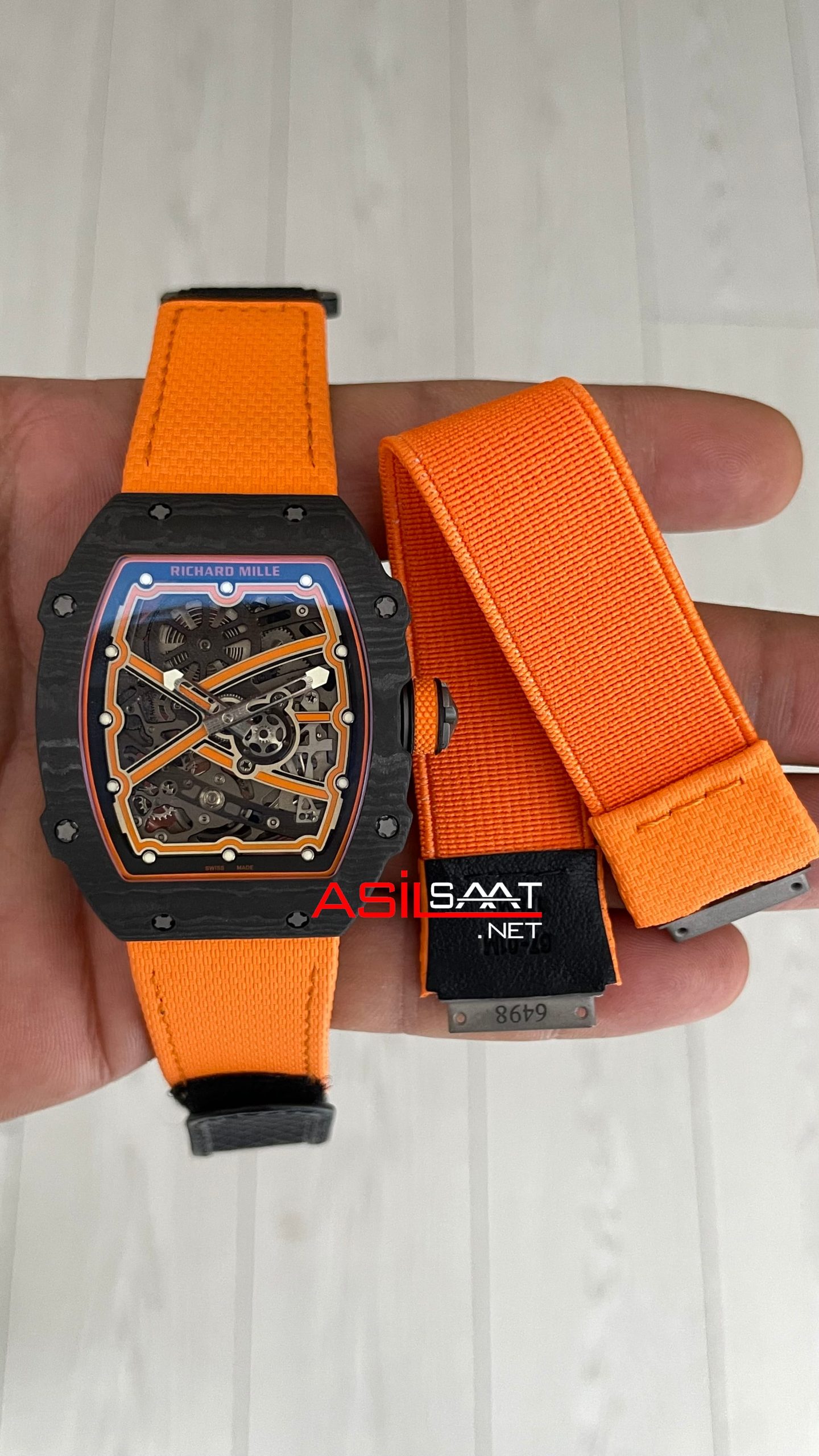 Richard Mille McLaren Carbon RM 67-02 Orange Super Clone Swiss ETA Saat AV Factory