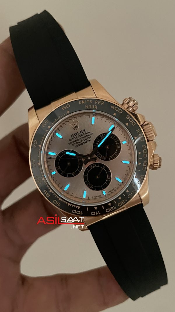 Rolex Daytona Sundust 126515LN Oysterflex 40mm DD4131 QF Factory Super Clone Swiss Eta Saat Rolex Daytona Sundust 126515LN Oysterflex 40mm DD4131 QF Factory Super Clone Swiss Eta Saat