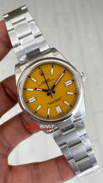 Rolex Oyster Perpetual Sarı 124300 Mustard Yellow Dial 41mm 3230 Super Clone ETA Swiss VS Factory