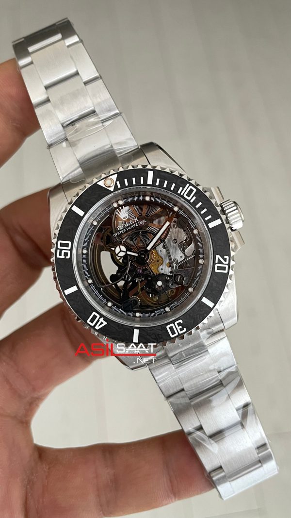 Rolex Submariner Andrea Pirlo Skeleton Artisans de Geneve 40mm 3130 Super Klon Swiss ETA Saat Rolex Submariner Andrea Pirlo Skeleton Artisans de Geneve 40mm 3130 Super Klon Swiss ETA Saat