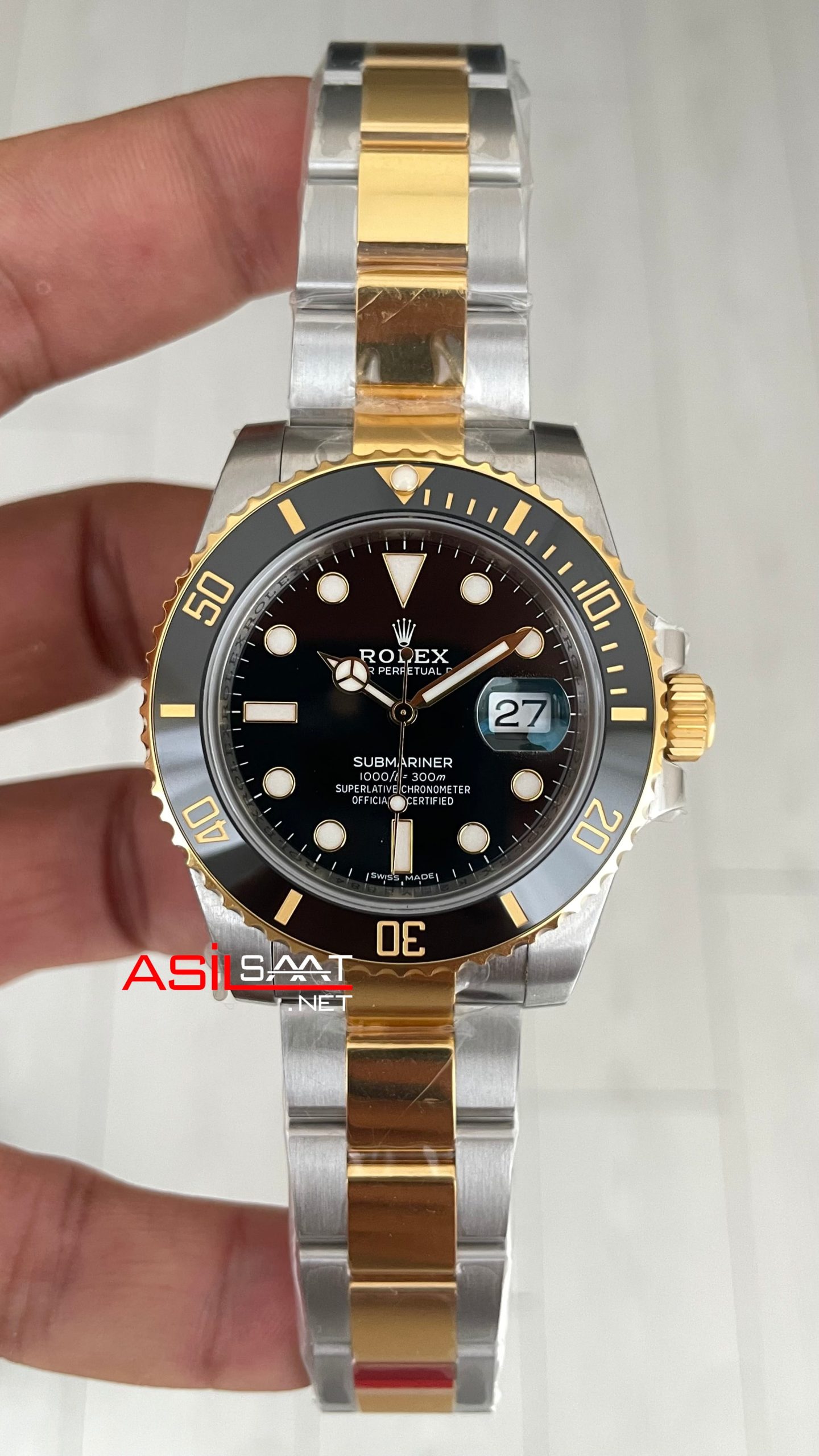 Rolex Submariner Date 116613LN Two Tone Gold 40mm 3135 Super Klon Swiss ETA Saat VS Factory Rolex Submariner Date 116613LN Two Tone Gold 40mm 3135 Super Klon Swiss ETA Saat VS Factory