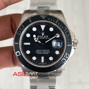 Rolex Yacht Master Titanium RLX 226627 Siyah Kadran 42mm DD3235 Super Clone Swiss ETA Saat TW Factory