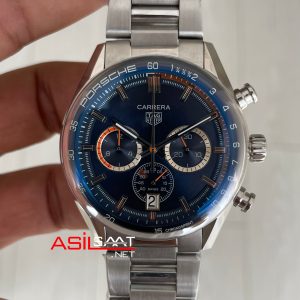 TAG Heuer Porsche Carrera Chronograph Mavi 40mm Replika Saat