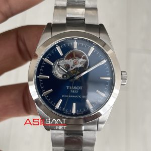 Tissot Gentleman Tourbillon PowerMatic 80 Open Heart Mavi 40mm Erkek Kol Saati