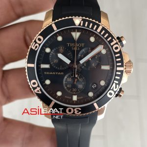 Tissot Seastar 1000 Chronograph Rose 45mm Siyah Kadran