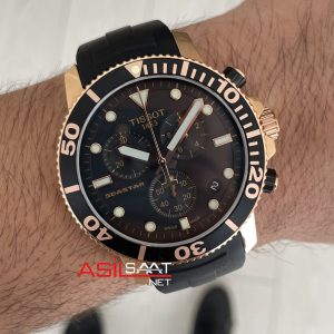 Tissot Seastar 1000 Chronograph Rose 45mm Siyah Kadran