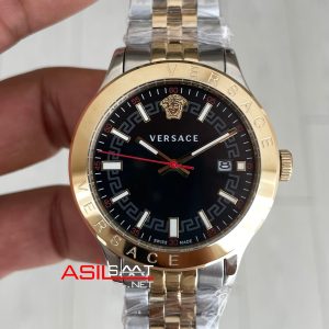 Versace Hellenyium Siyah 42mm Two Tone Gold