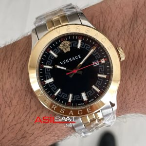 Versace Hellenyium Siyah 42mm Two Tone Gold