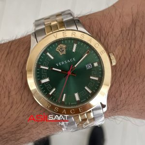 Versace Hellenyium Yeşil 42mm Two Tone Gold