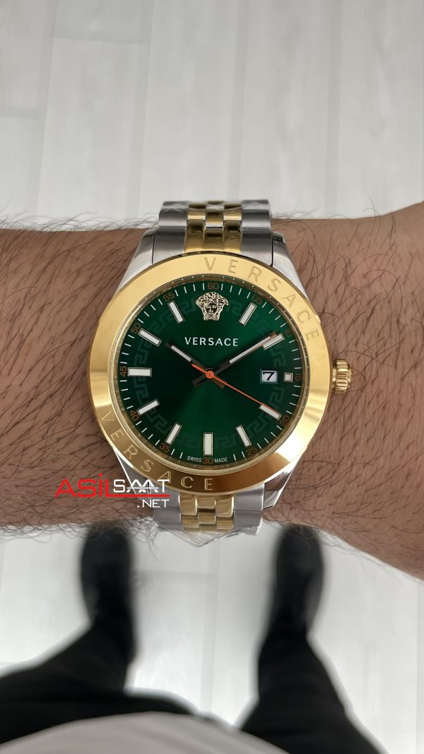Versace Hellenyium Yeşil 42mm Two Tone Gold Versace Hellenyium Yeşil 42mm Two Tone Gold