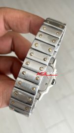 Cartier Santos Galbée Beyaz Kadran W20011C4 Two Tone Gold 29mm Kadın Kol Saati