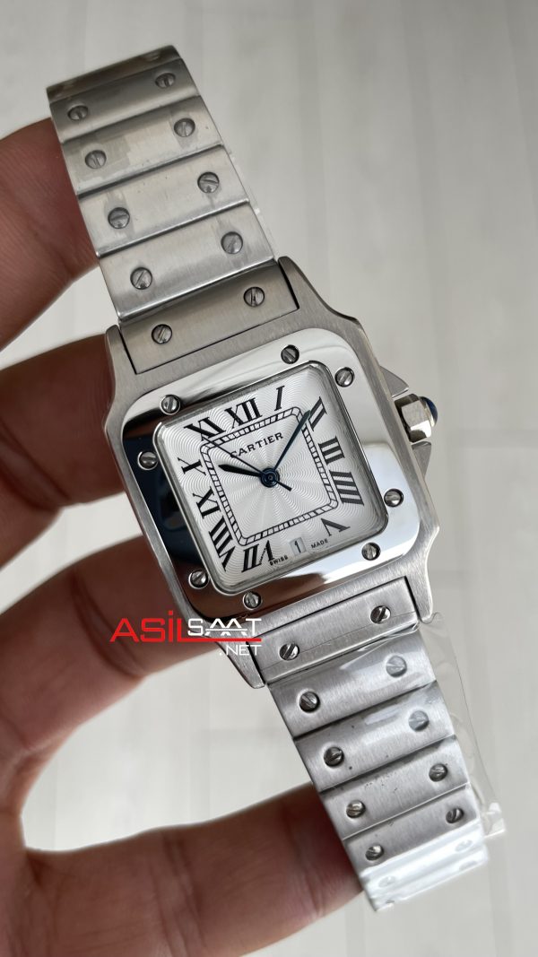 Cartier Santos Galbée Beyaz Kadran W20060D6 Silver 29mm Kadın Kol Saati