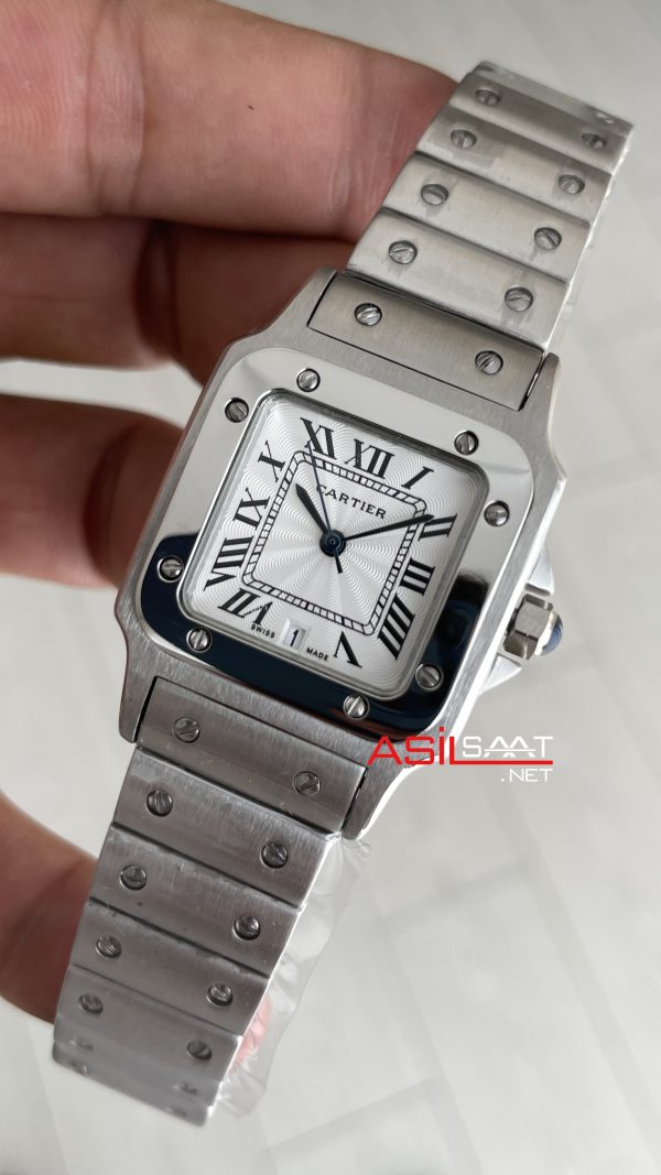 Cartier Santos Galbée Beyaz Kadran W20060D6 Silver 29mm Kadın Kol Saati